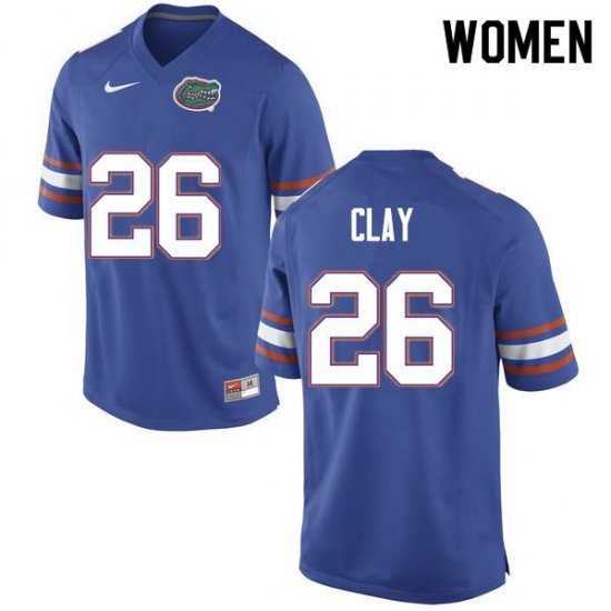 Women's Florida Gators #26 Robert Clay NCAA Nike Blue Authentic Stitched College Football Jersey RUZ6662XW